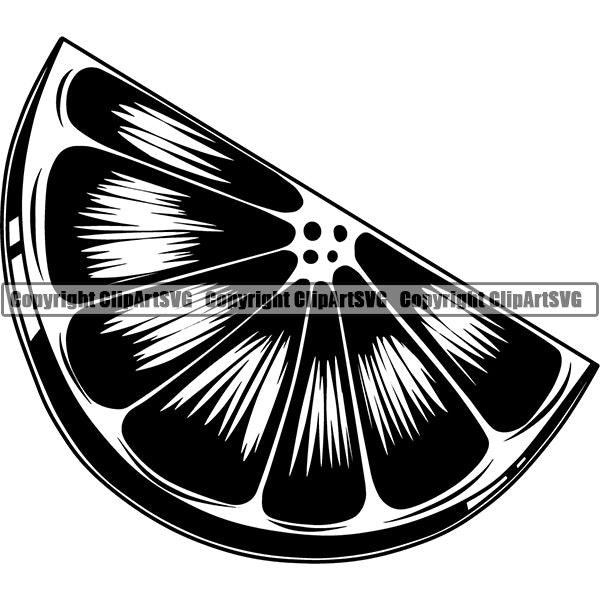 Food Orange Lemon Slice ClipArt SVG