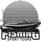 Sports Game Hunting Fishing Hunt Fish Logo ClipArt SVG