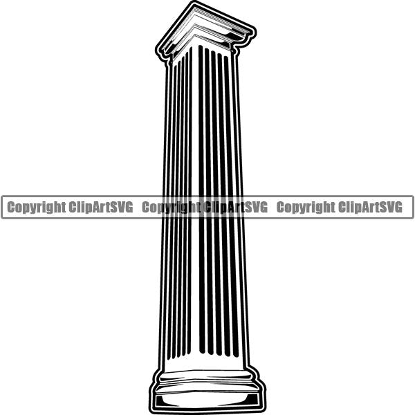House Column Square ClipArt SVG