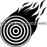 Sports Game Archery Fire ClipArt SVG