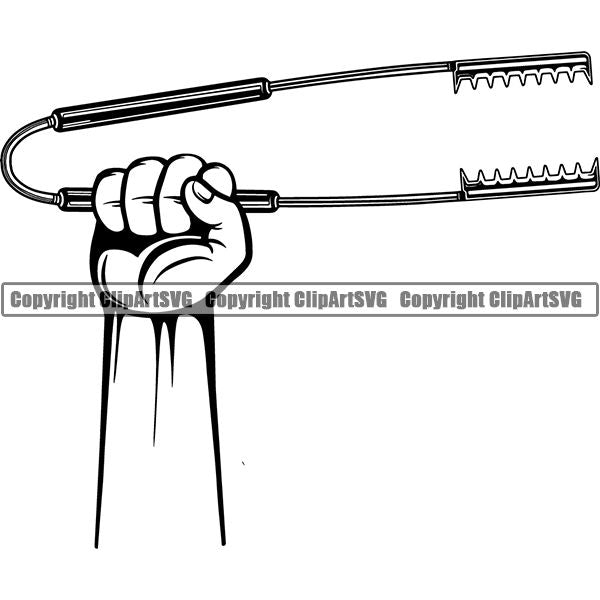 Cooking BBQ Bar-B-Que Barbque Chef Cook Butcher Logo ClipArt SVG