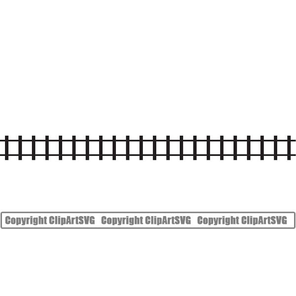 Locomotive Train Track Design Element  Black Line Straight.jpg