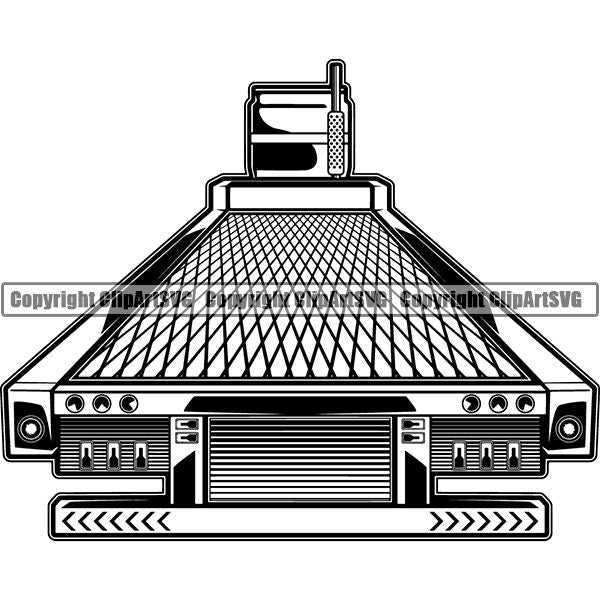 Truck Driver Trucking Trucker Driving Transportation Semi Flatbed Tractor Trailer ClipArt SVG