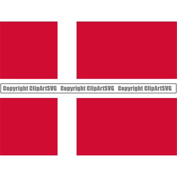 Country Flag Square Denmark ClipArt SVG