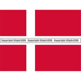 Country Flag Square Denmark ClipArt SVG