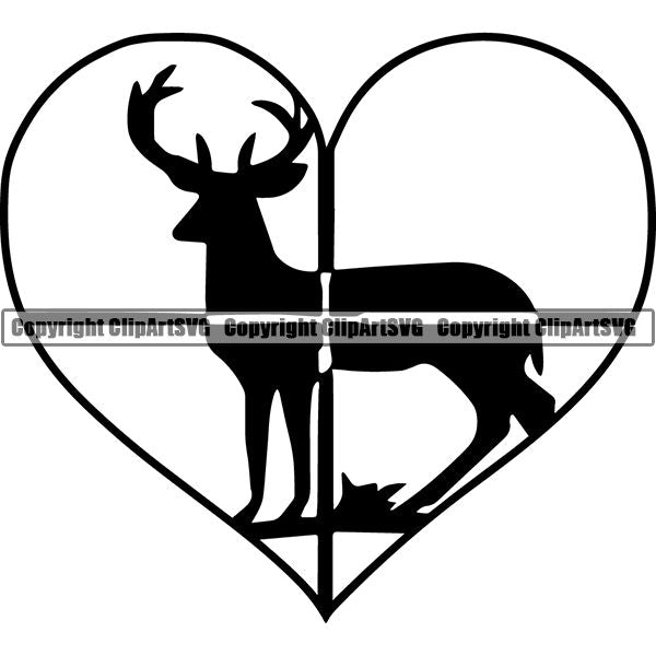 Sports Game Hunting Fishing Hunt Fish Deer ClipArt SVG