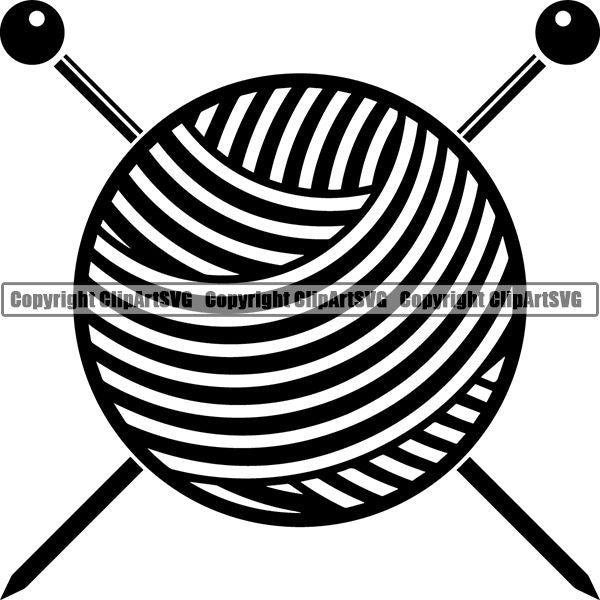 Tailor Seamstress Alterations Knitting Yarn ClipArt SVG