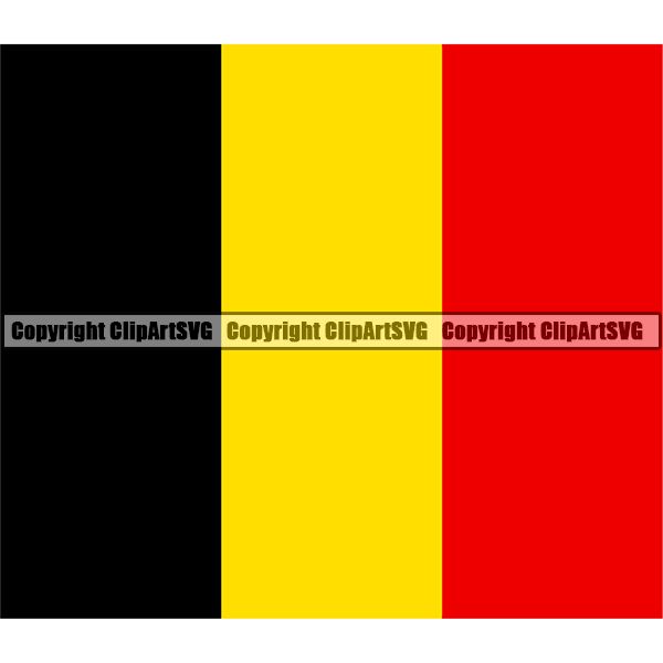 Country Flag Square Belgium ClipArt SVG