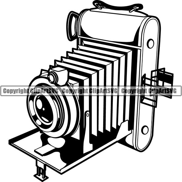 Photography Photographer Photograph Camera Lens Retro Vintage ClipArt SVG
