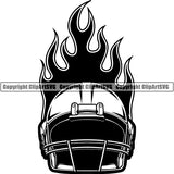 Sports Game Football Fire ClipArt SVG