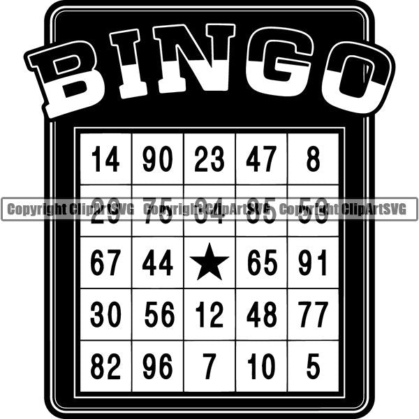 Game Bingo Card ClipArt SVG