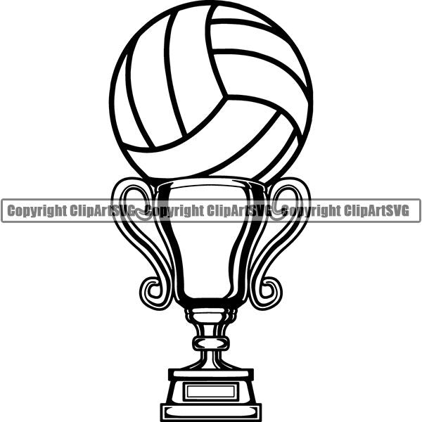 Sports Game Volleyball Logo ClipArt SVG