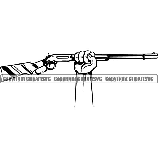 Occupation Cowboy Rifle ClipArt SVG