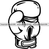 Sports Boxing Boxer MMA Fighter Glove ClipArt SVG