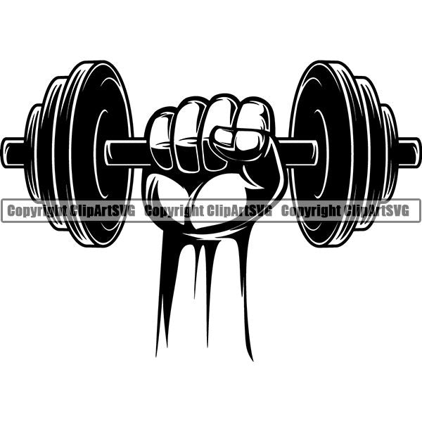 fitness clipart black and white