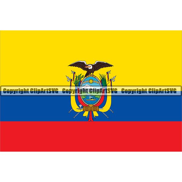 Country Flag Square Ecuador ClipArt SVG