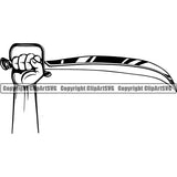 Pirate Sea Gangster Criminal Warrior Sword ClipArt SVG