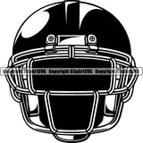 Sports Game Football Helmet ClipArt SVG