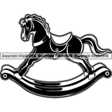 People Family Child Children Kid Toy Rocking Horse ClipArt SVG