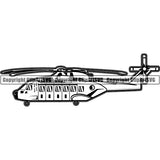 Military Weapon Helicopter Rescue Transport ClipArt SVG