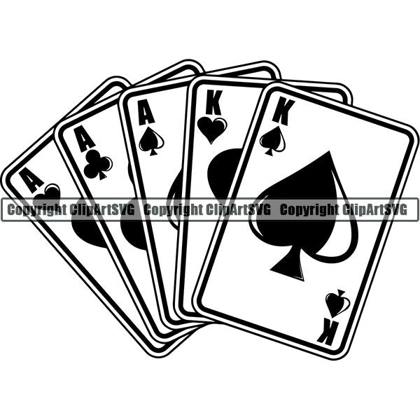 Game Poker Card Full House Arc ClipArt SVG