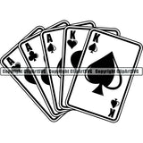 Game Poker Card Full House Arc ClipArt SVG