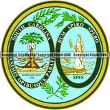 State Flag Seal South Carolina ClipArt SVG