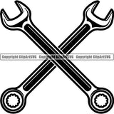 Mechanic Repair Shop Garage Wrench ClipArt SVG