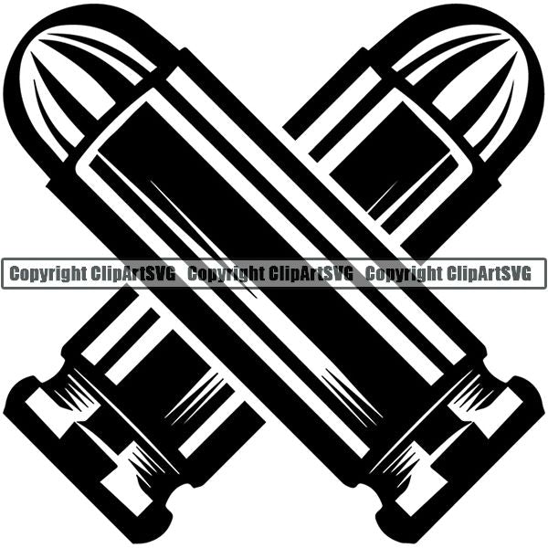 Military Weapon Gun Logo ClipArt SVG