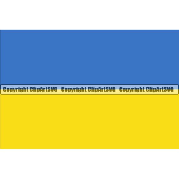 Country Flag Square Ukraine ClipArt SVG