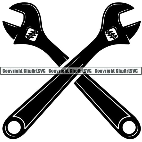 Mechanic Repair Shop Garage Logo ClipArt SVG