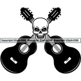 Music Musical Instrument Instrument Guitar Logo 2 ClipArt SVG