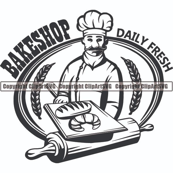 Cooking Baking Chef Cook Bake Baker Logo ClipArt SVG