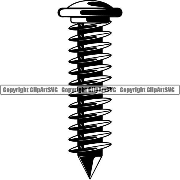 Construction Building Repair Service Screw ClipArt SVG