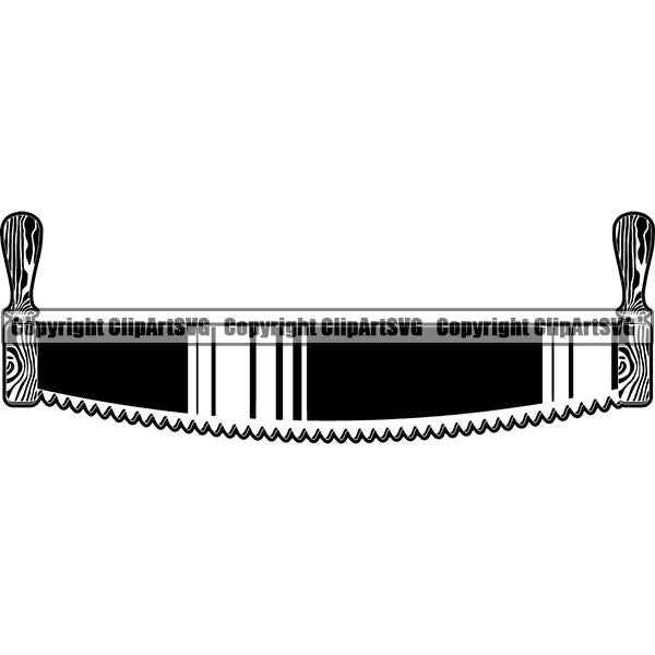 Construction Woodworking Carpenter Lumberjack Hand Saw ClipArt SVG