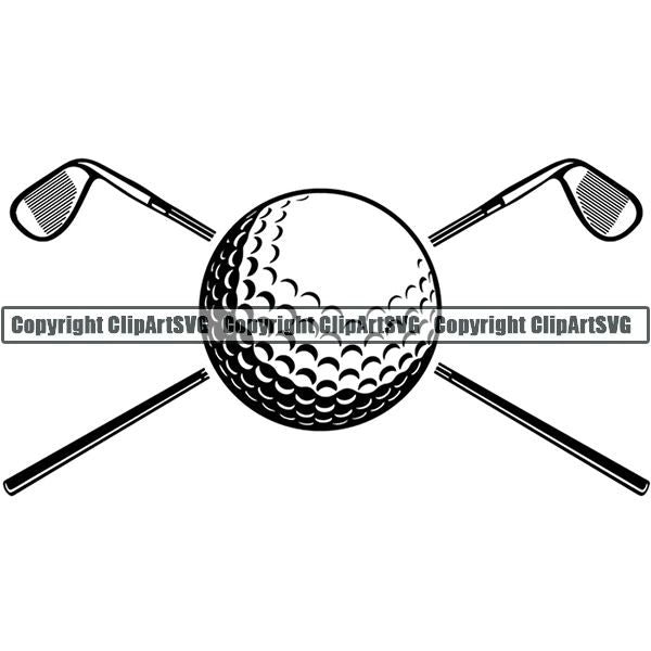 Sports Game Golf Logo ClipArt SVG