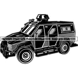 Military Weapon Vehicle Armored SUV ClipArt SVG