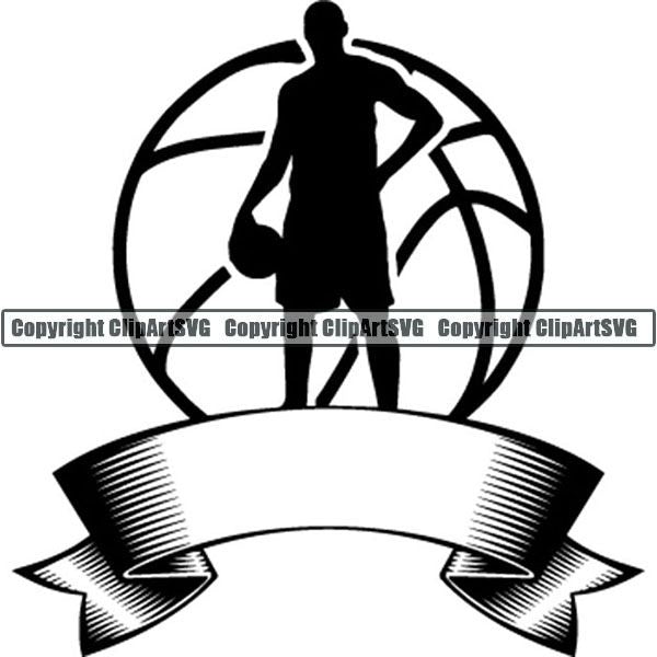 Sports Game Basketball Logo ClipArt SVG