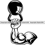 Gym Sports Bodybuilding Fitness Muscle Kettle Bell ClipArt SVG