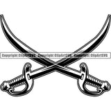 Military Weapon Knife Sword Crossed ClipArt SVG