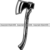 Construction Woodworking Carpenter Lumberjack Axe ClipArt SVG