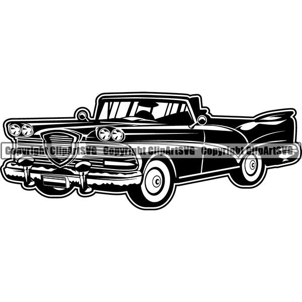 Sports Car Muscle Classic Hot Rod ClipArt SVG