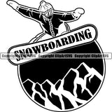 Sports Snowboarding Snowboard Skiing Ski Logo ClipArt SVG
