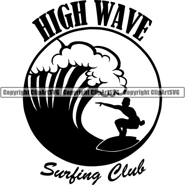 Sports Surfing Surf Logo ClipArt SVG