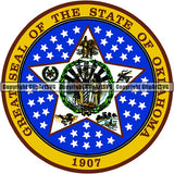 State Flag Seal Oklahoma ClipArt SVG