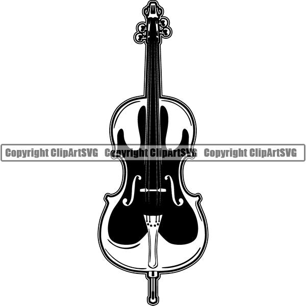 Music Musical Instrument Cello rfcdab ClipArt SVG