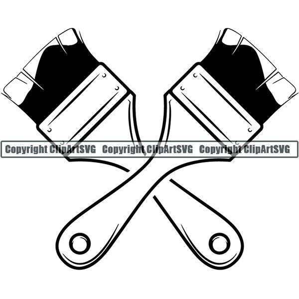 Painting Service Painter Paint Logo ClipArt SVG