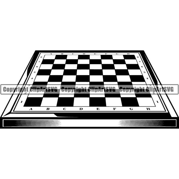 Game Chess Board Setup ClipArt SVG