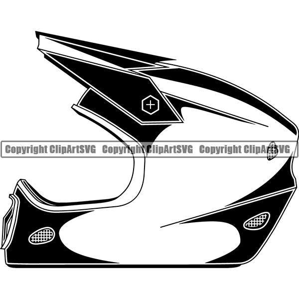 Motorcycle Helmet Visor Super Dirt Bike Motocross Motorcross Motor Moto Cross Off Road Extreme Race Racing Racer Tire Tread Border Tire Track Design Element Art Logo Clipart SVG