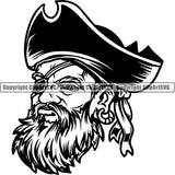 Pirate Sea Gangster Criminal Warrior ClipArt SVG